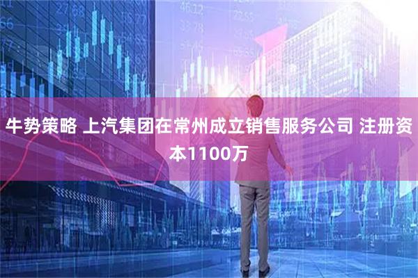 牛势策略 上汽集团在常州成立销售服务公司 注册资本1100万