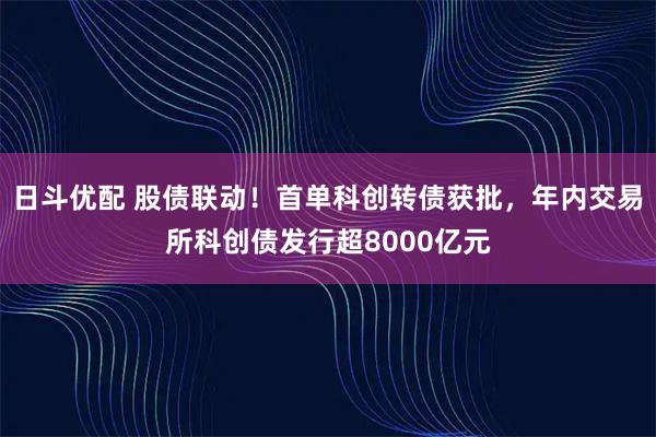 日斗优配 股债联动！首单科创转债获批，年内交易所科创债发行超8000亿元